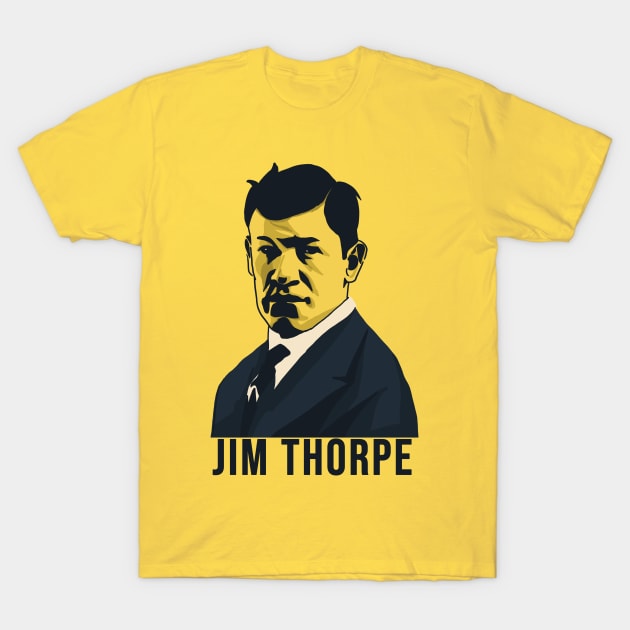 Native American Jim Thorpe Vector Shirt Design T-Shirt by Eyanosa